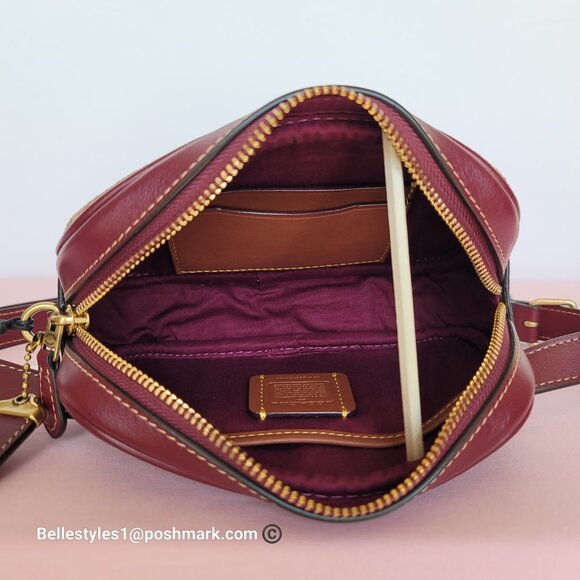 COACH 1941 Small BELT Bag in Signature Jacquard and Smooth Leather- Tan Scarlet - Picture 13 of 16